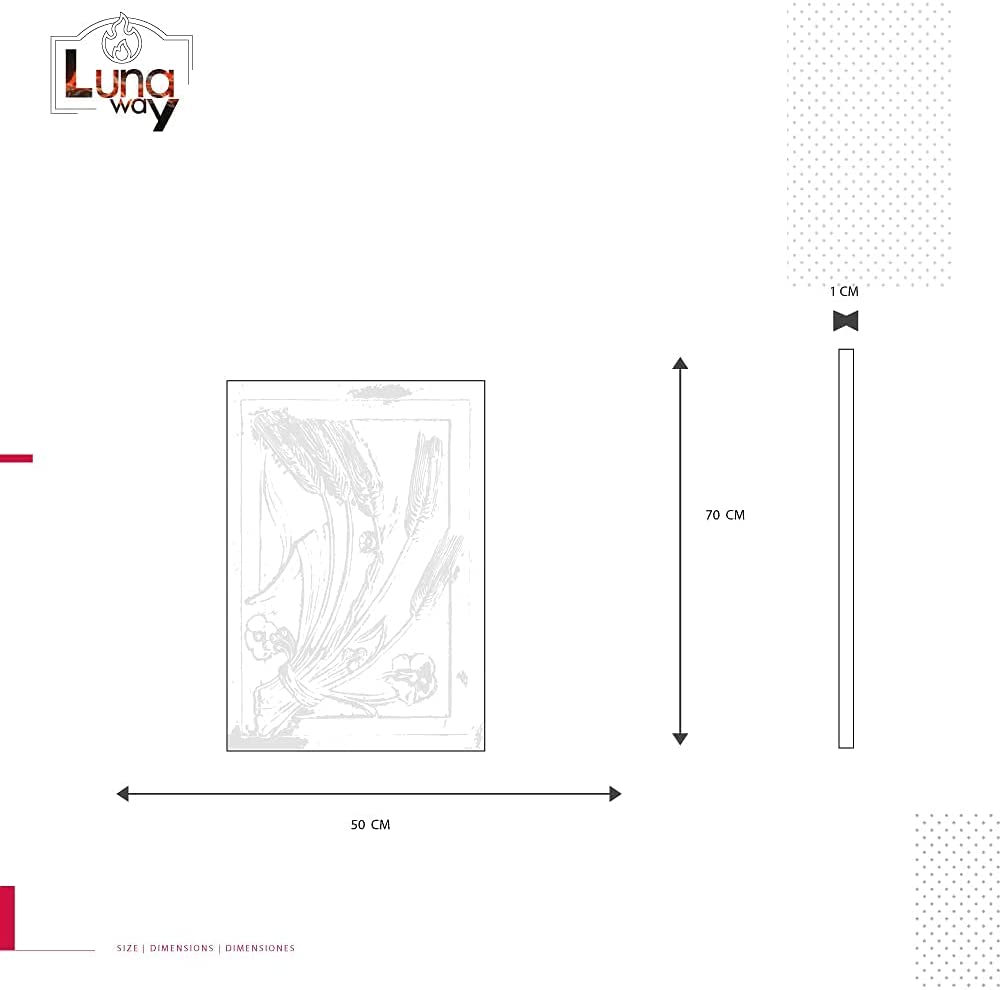 Gusseisenplatte dekorierte "Ohr" für den Kamin - Abmessungen cm 50 x 70 h x 1 (dicke) – Bild 5
