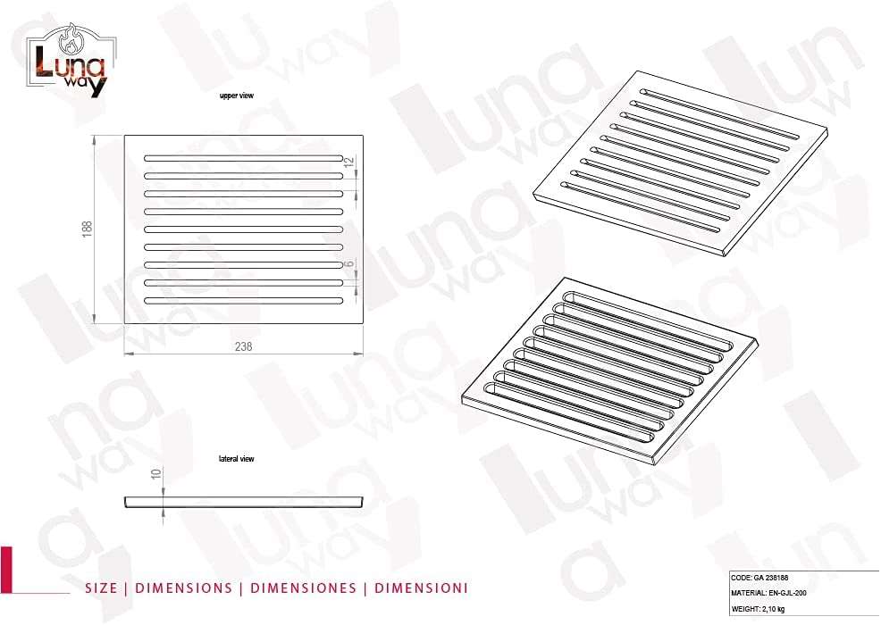 GUSSEISEN GITTER CM. 23,80 x18,80 H.SP. 1 – Bild 4
