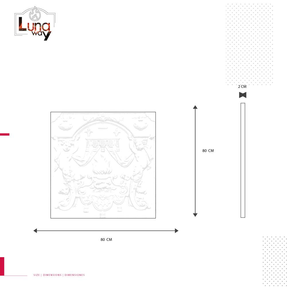 Gusseisenplatte dekorierte "Putti" für den Kamin - Abmessungen cm 80 x 80 h x 2 (dicke) – Bild 5