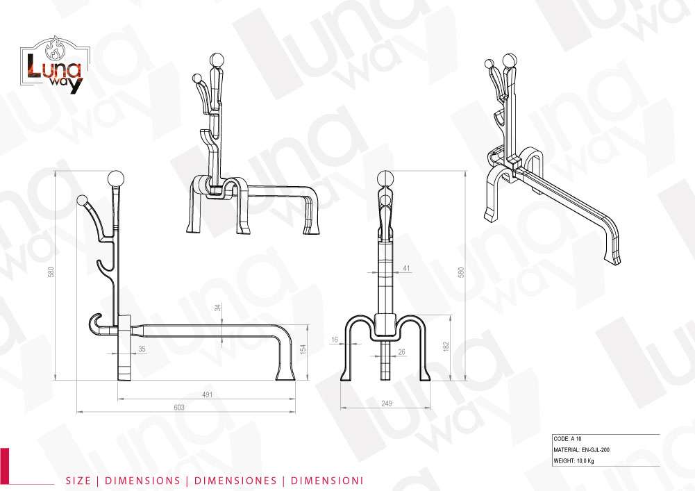 Feuerböcke cm 60,3X58H – Bild 3