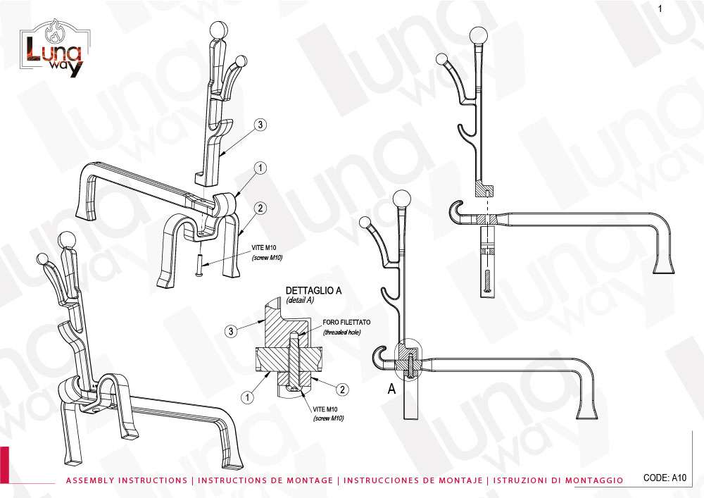Feuerböcke cm 60,3X58H – Bild 2