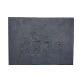 Gusseisenplatte für Kamin HIRSCHE – Abmessungen cm 110 x 80 h x 1,2 (dicke)
