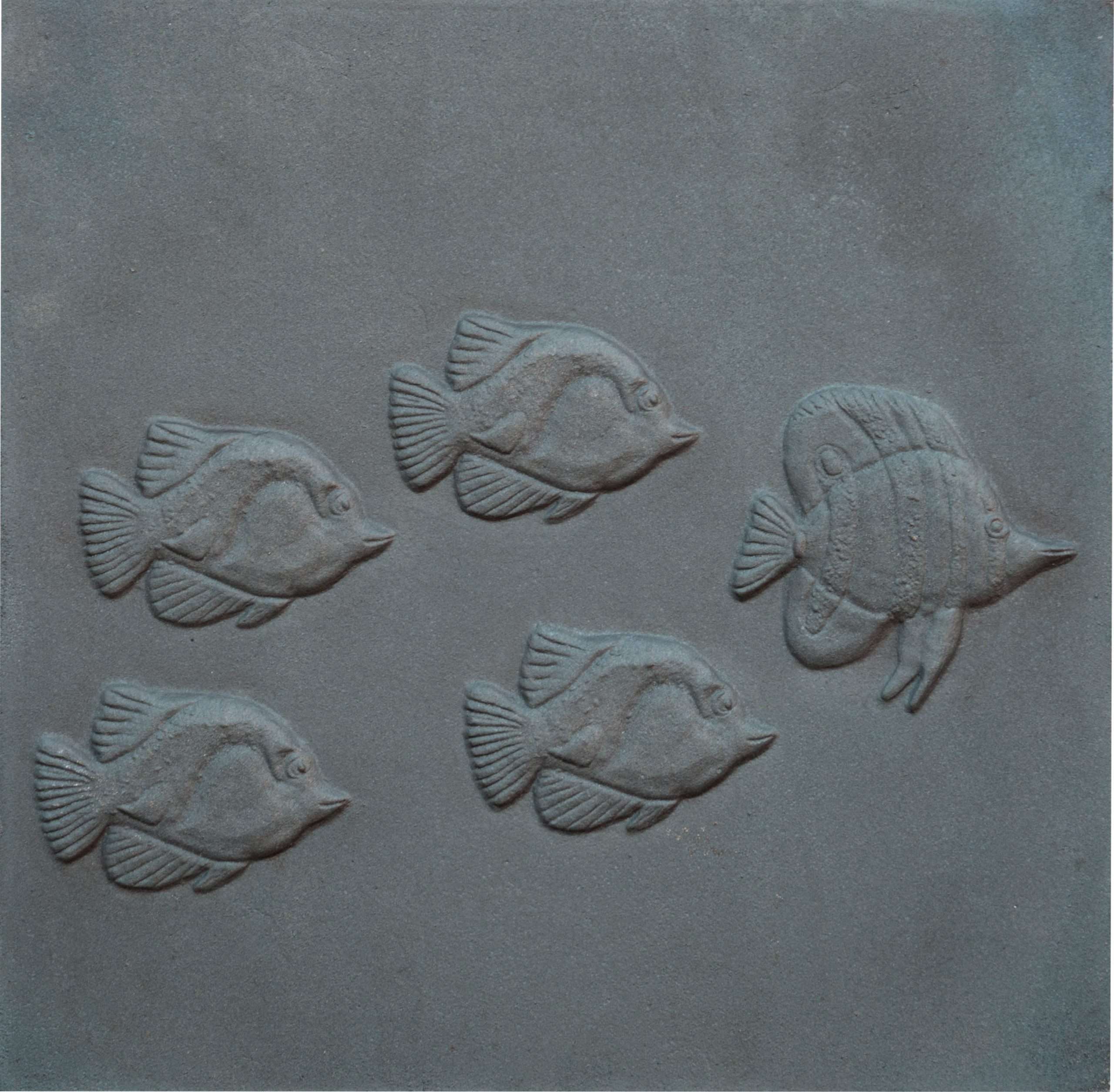 Gusseisenplatte für den Kamin "Fisch"