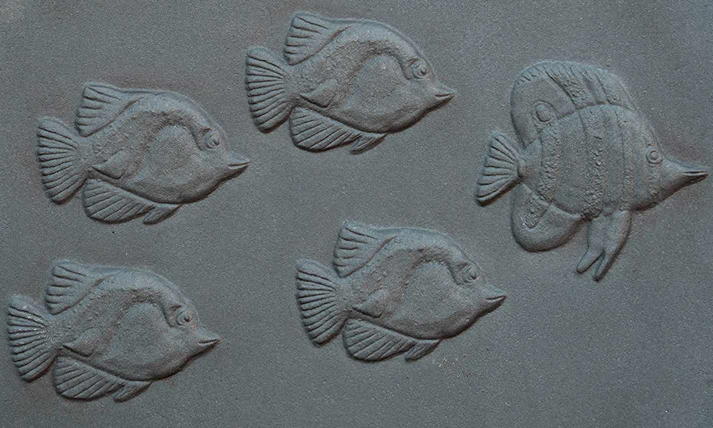 Gusseisenplatte für den Kamin "Fisch"