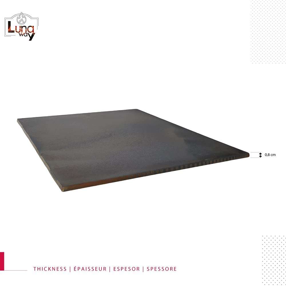 Glatte Schornsteinplatte aus Gusseisen - Abmessungen cm 40 x 60 h x 0,8 cm (dicke) – Bild 4