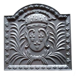 Gusseisenplatte dekorierte „Königreich“ für den Kamin – Abmessungen cm  50 x 50 h x 2.2  (dicke)