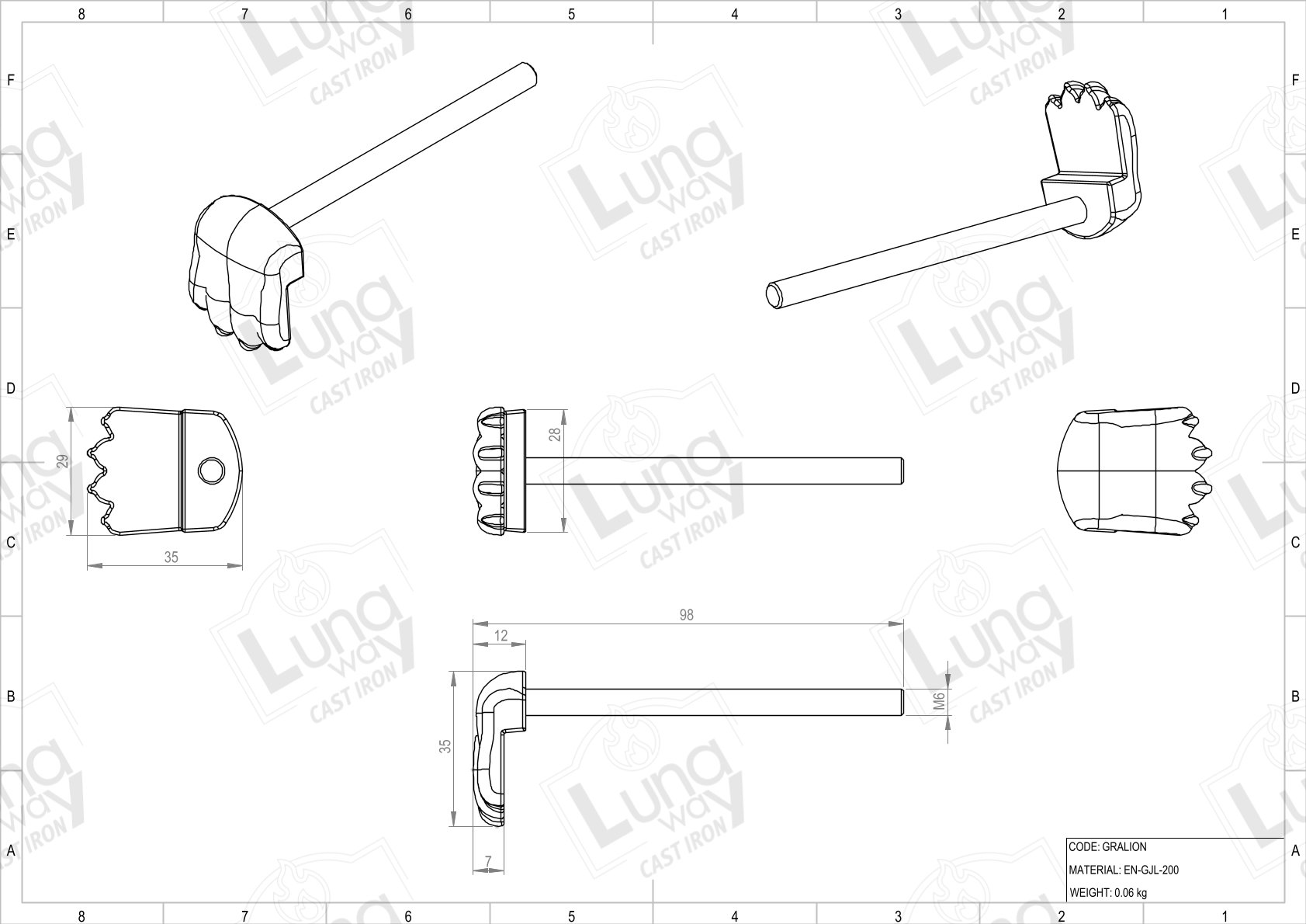 ein Paar Grappas LION 2,9 x 1,2 x 3,48 h cm – Bild 3