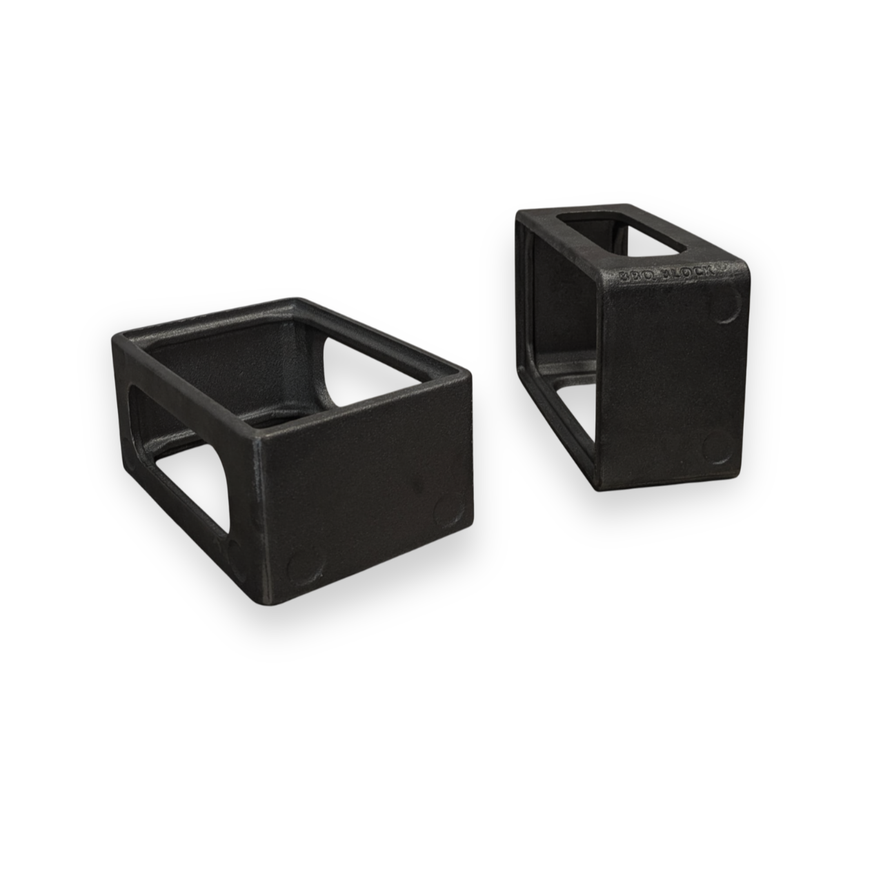 BBQ BLOCK – Paar aus Halterungen für Grillroste und Grillplatten