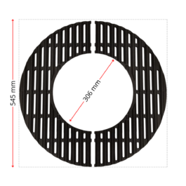 Modularer runder BBQ-Grill aus Gusseisen – Ø54,5 cm