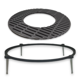 Modularer runder BBQ-Grill aus Gusseisen – Ø54,5 + Frame